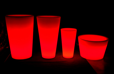 Кашпо пластиковое светящееся LED Cone полиэтилен RGB Фото 17
