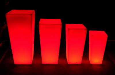 Кашпо пластиковое светящееся LED Quadrum полиэтилен RGB Фото 29