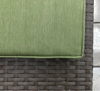 Комплект плетеной мебели Afina YR822BG Brown/Green искусственный ротанг, сталь коричневый, зеленый Фото 2