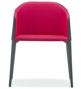 Кресло металлическое мягкое PEDRALI Laja алюминий, ткань Фото 8