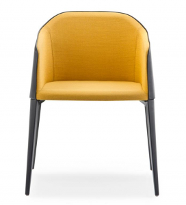 Кресло металлическое мягкое PEDRALI Laja алюминий, ткань Фото 5