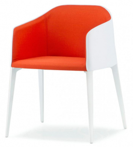 Кресло металлическое мягкое PEDRALI Laja алюминий, ткань Фото 15