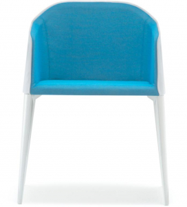 Кресло металлическое мягкое PEDRALI Laja алюминий, ткань Фото 13