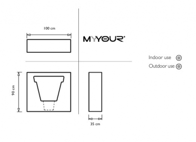 Кашпо пластиковое Myyour Non Vaso полиэтилен Фото 7