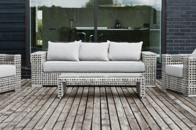 Комплект плетеной мебели 4SIS Тито алюминий, искусственный ротанг серый Фото 8