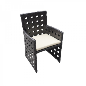 Обеденный комплект плетеной мебели KVIMOL KM-0012 алюминий, искусственный ротанг черный Фото 4