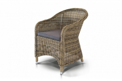 Комплект плетеной мебели 4SIS Равенна алюминий, искусственный ротанг, ткань соломенный Фото 5