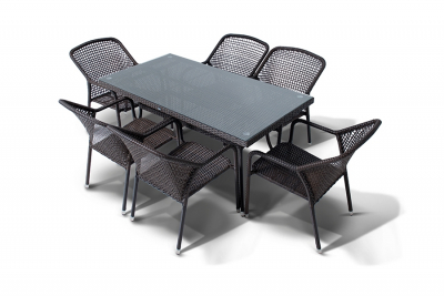 Комплект плетеной мебели 4SIS Романо алюминий, искусственный ротанг коричневый Фото 2