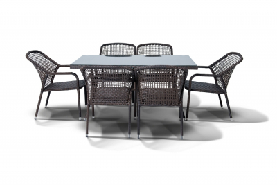 Комплект плетеной мебели 4SIS Романо алюминий, искусственный ротанг коричневый Фото 3