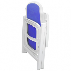 Кресло пластиковое складное Nardi Delta полипропилен, текстилен белый, синий Фото 8