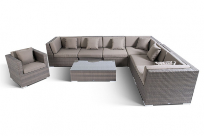 Комплект плетеной мебели 4SIS Беллуно алюминий, искусственный ротанг серо-коричневый Фото 2