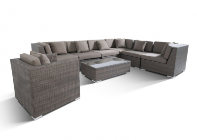 Комплект плетеной мебели 4SIS Беллуно алюминий, искусственный ротанг серо-коричневый Фото 3