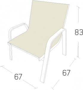 Кресло металлическое текстиленовое Crema Medusa алюминий, текстилен белый Фото 2