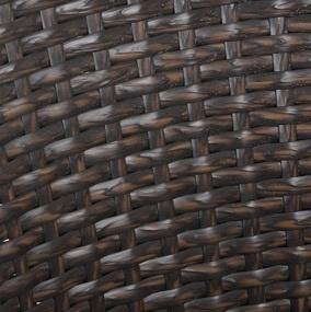 Комплект плетеной мебели Afina T197ANS/Y137C-W53 Brown 4Pcs искусственный ротанг, сталь коричневый Фото 2