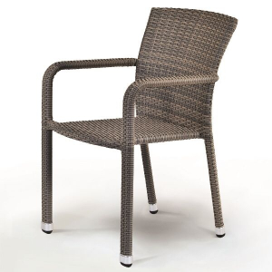 Кресло плетеное Afina A2001-C088FT искусственный ротанг, сталь палевый Фото 1