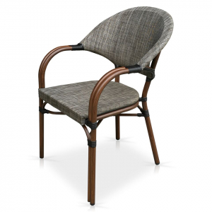 Кресло плетеное Afina C029-TX Grey-beige текстилен, сталь серый, бежевый Фото 3