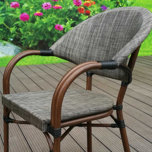 Кресло плетеное Afina C029-TX Grey-beige текстилен, сталь серый, бежевый Фото 6