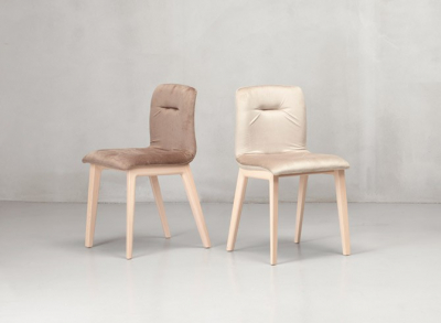 Стул с обивкой Scab Design Natural Alice Pop бук, технополимер, вельвет дымчатый бук, красный Фото 7