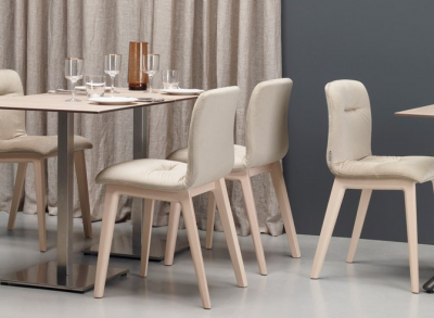 Стул с обивкой Scab Design Natural Alice Pop бук, технополимер, вельвет дымчатый бук, красный Фото 8