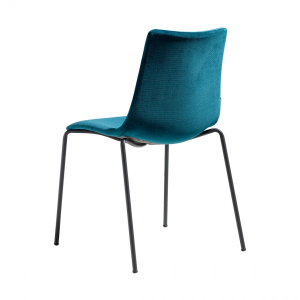 Стул с обивкой Scab Design Zebra Pop 4 legs  сталь, поликарбонат, ткань антрацит, морская волна Фото 4