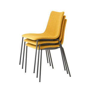 Стул с обивкой Scab Design Zebra Pop 4 legs  сталь, поликарбонат, ткань антрацит, желтый Фото 4