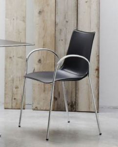 Кресло с обивкой Scab Design Zebra Pop сталь, поликарбонат, искусственная кожа хром, черный Фото 3