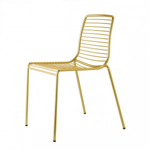 Стул металлический Scab Design Summer сталь сатинированная латунь Фото 9