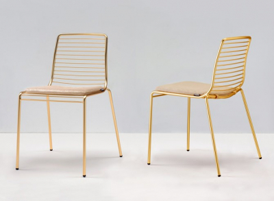 Стул металлический Scab Design Summer сталь сатинированная латунь Фото 8
