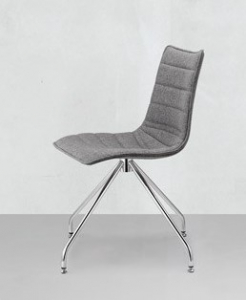 Стул с обивкой Scab Design Zebra Pop сталь, поликарбонат, ткань хром, серый Фото 4