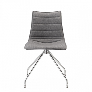 Стул с обивкой Scab Design Zebra Pop сталь, поликарбонат, ткань хром, серый Фото 3