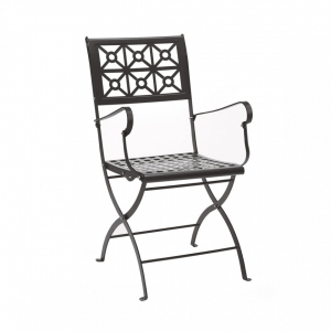 Кресло металлическое складное SCAB GIARDINO Isotta сталь антрацит Фото 1