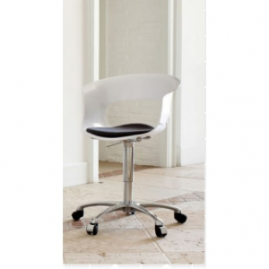 Кресло пластиковое с подушкой Scab Design Miss B Office Antishock сталь, поликарбонат белый Фото 2