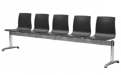 Система сидений на 5 мест Scab Design Alice Bench сталь, алюминий, технополимер антрацит Фото 1