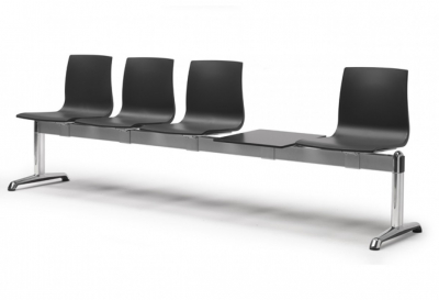 Система с четырьмя сиденьями и столиком Scab Design Alice Bench сталь, алюминий, технополимер, HPL антрацит Фото 1