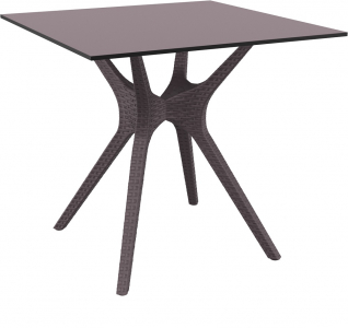 Стол пластиковый Siesta Contract Ibiza Table 80 пластик, ламинат HPL коричневый Фото 1