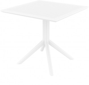 Стол пластиковый Siesta Contract Sky Table 80 сталь, пластик белый Фото 9