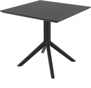 Стол пластиковый Siesta Contract Sky Table 80 сталь, пластик черный Фото 5