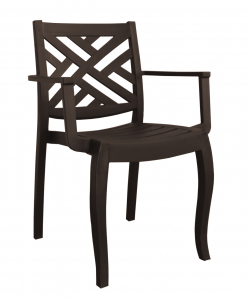 Кресло пластиковое DELTA Zeus Maze полипропилен коричневый Фото 1