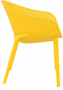 Кресло пластиковое Siesta Contract Sky стеклопластик, полипропилен желтый Фото 6