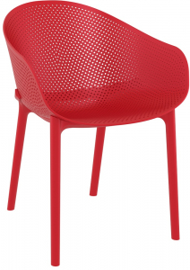 Кресло пластиковое Siesta Contract Sky стеклопластик, полипропилен красный Фото 1