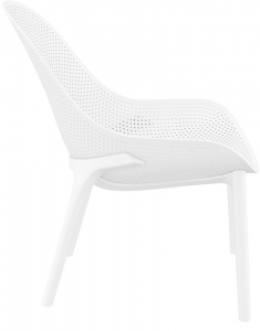 Лаунж-кресло пластиковое Siesta Contract Sky Lounge стеклопластик, полипропилен белый Фото 6