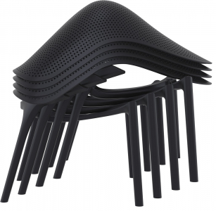 Лаунж-кресло пластиковое Siesta Contract Sky Lounge стеклопластик, полипропилен черный Фото 10