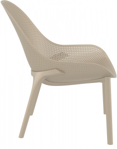 Лаунж-кресло пластиковое Siesta Contract Sky Lounge стеклопластик, полипропилен бежевый Фото 6
