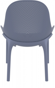 Лаунж-кресло пластиковое Siesta Contract Sky Lounge стеклопластик, полипропилен темно-серый Фото 8