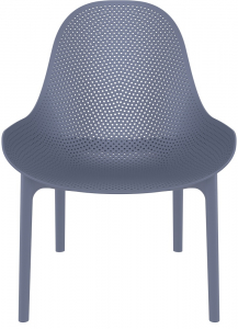 Лаунж-кресло пластиковое Siesta Contract Sky Lounge стеклопластик, полипропилен темно-серый Фото 5