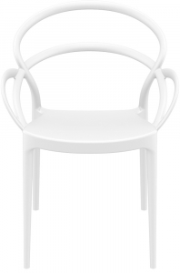 Кресло пластиковое Siesta Contract Mila стеклопластик белый Фото 5