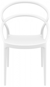 Кресло пластиковое Siesta Contract Pia стеклопластик белый Фото 5