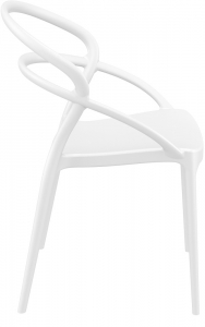 Кресло пластиковое Siesta Contract Pia стеклопластик белый Фото 6