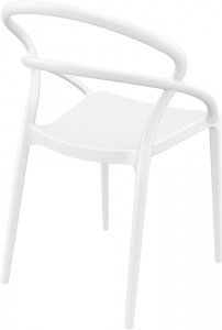 Кресло пластиковое Siesta Contract Pia стеклопластик белый Фото 7