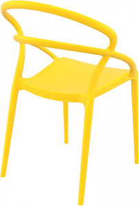 Кресло пластиковое Siesta Contract Pia стеклопластик желтый Фото 6